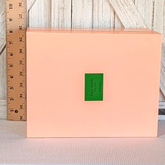 NWT♠️KATE SPADE Small Nesting Box - Light Coral & Neon Orange - Picture 2 of 8
